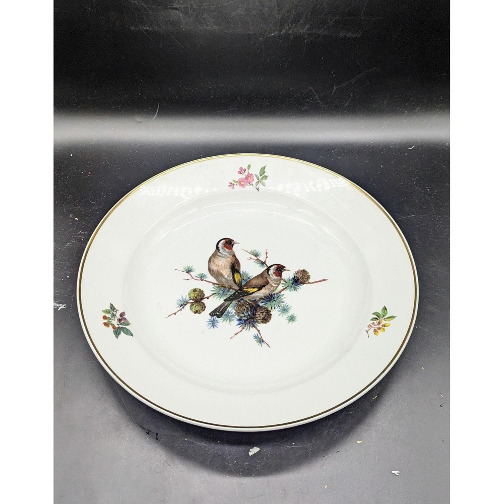 Vintage Kaiser West Germany 12.25" Porcelain Charger Wall Plate Bird Finch